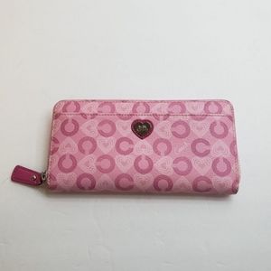 Coach Hearts zippered wallet